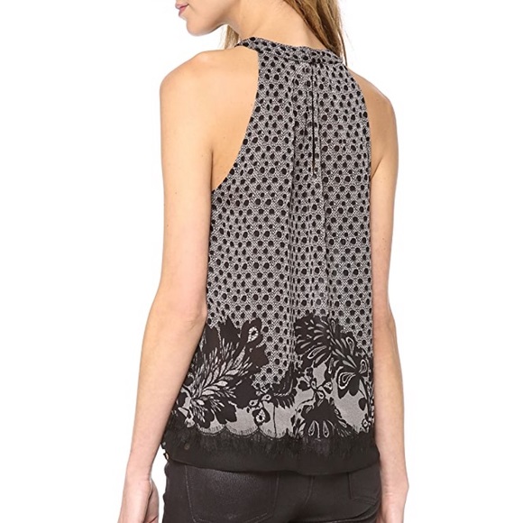 DVF Parvati Printed Lace Chiffon Top - Picture 2 of 6